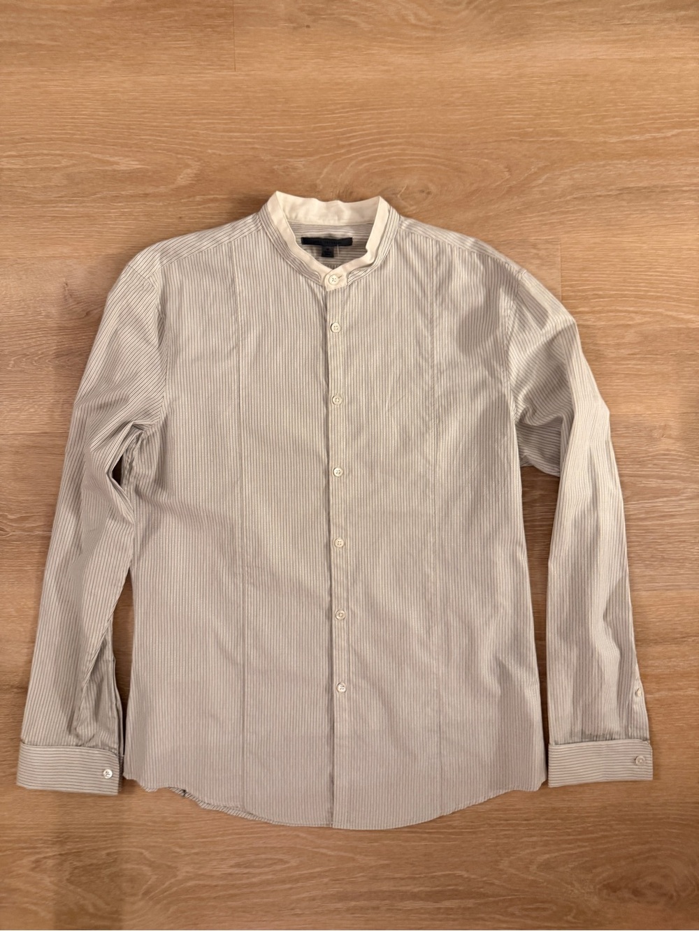 John Varvatos Collarless Button Down